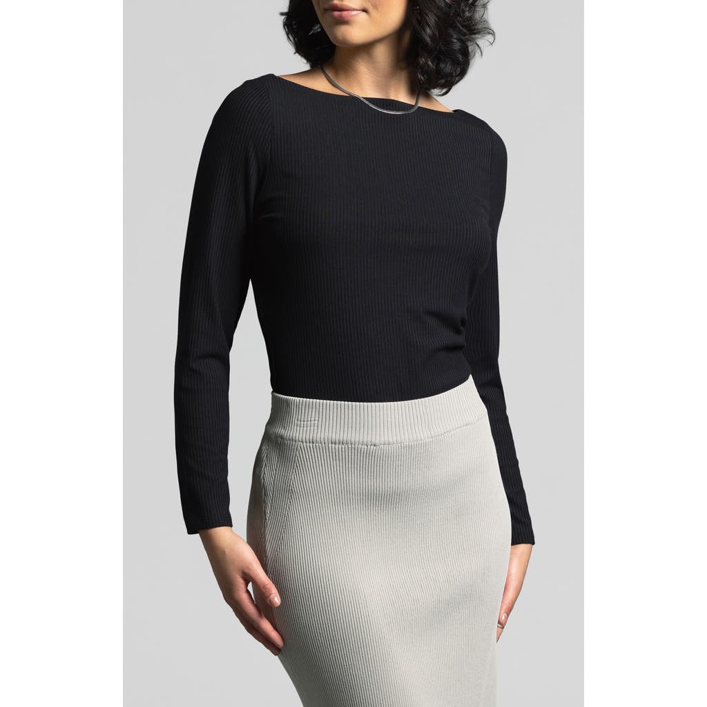Weekend Los Angeles Arabella Rib Top In Black