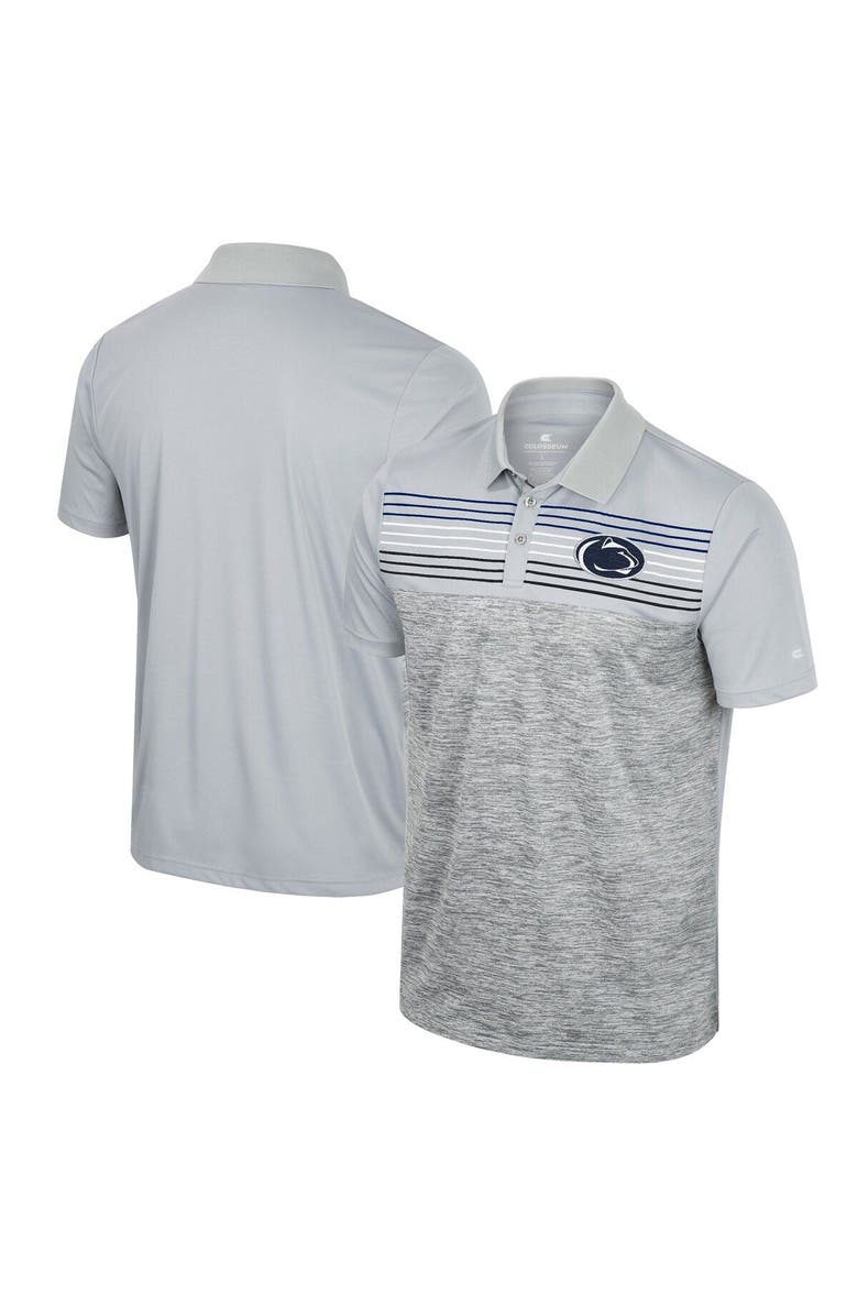 COLOSSEUM Men's Colosseum Gray Penn State Nittany Lions Cybernetic Polo, Main, color,