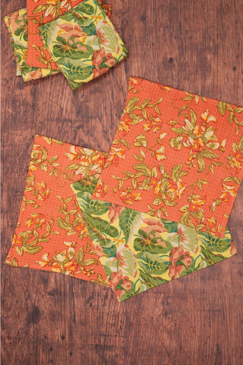 Greenhouse Patchwork Tiny Tea Towel Bundle, Set of 6, Alternate, color, Green