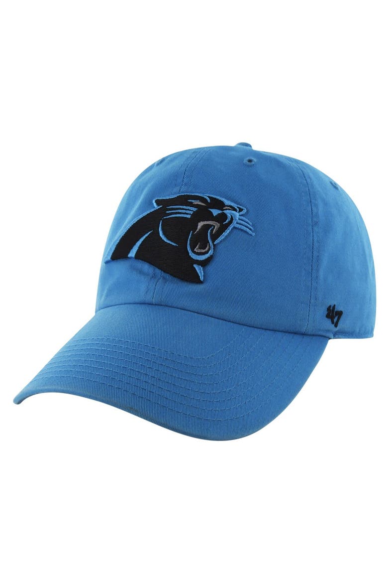 Mens Carolina Panthers '47 Brand Panther Blue Cleanup Adjustable Hat, Alternate, color, Blue