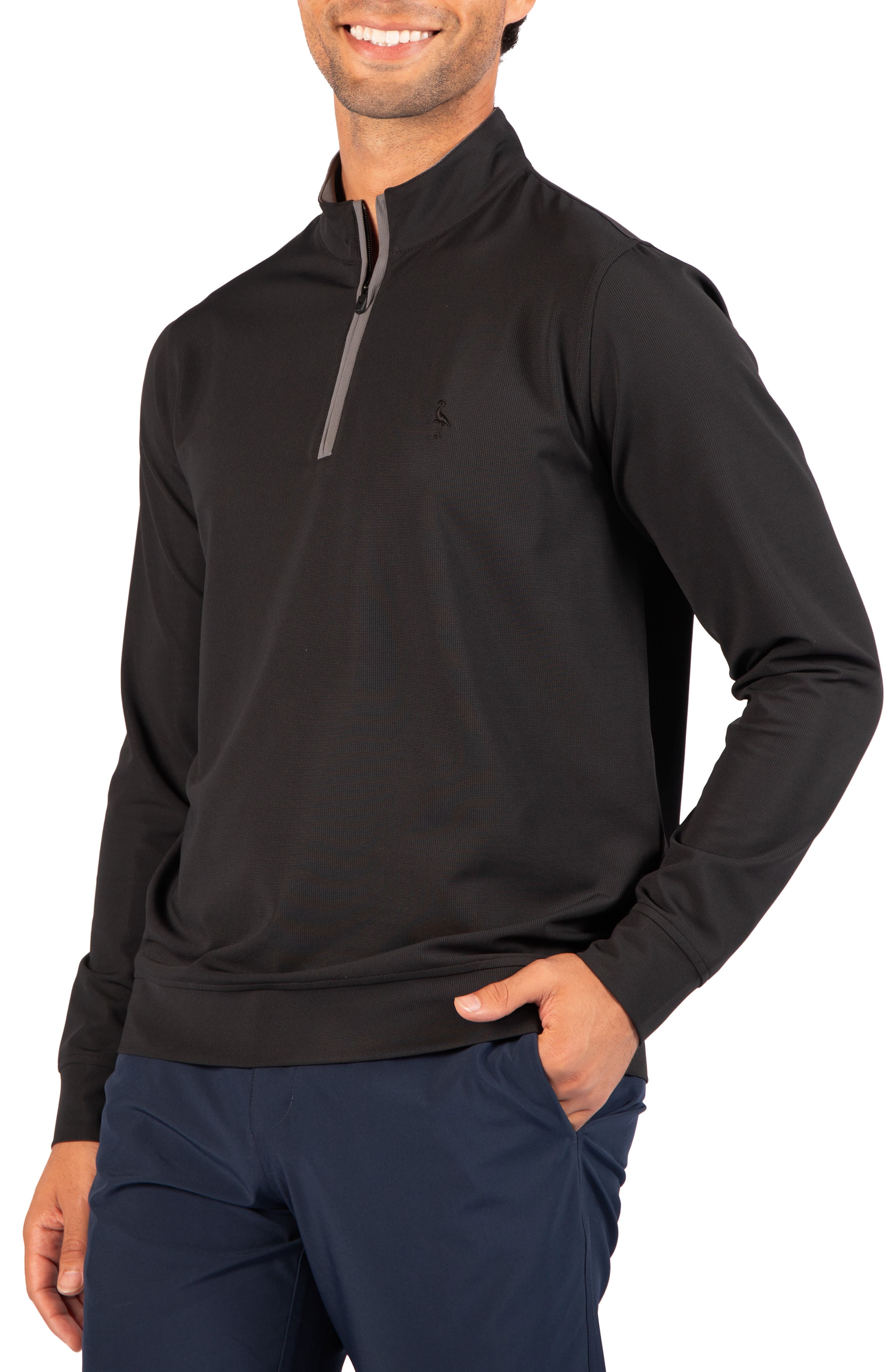 TailorByrd Micro Grid Quarter Zip Performance Pullover (Men ...