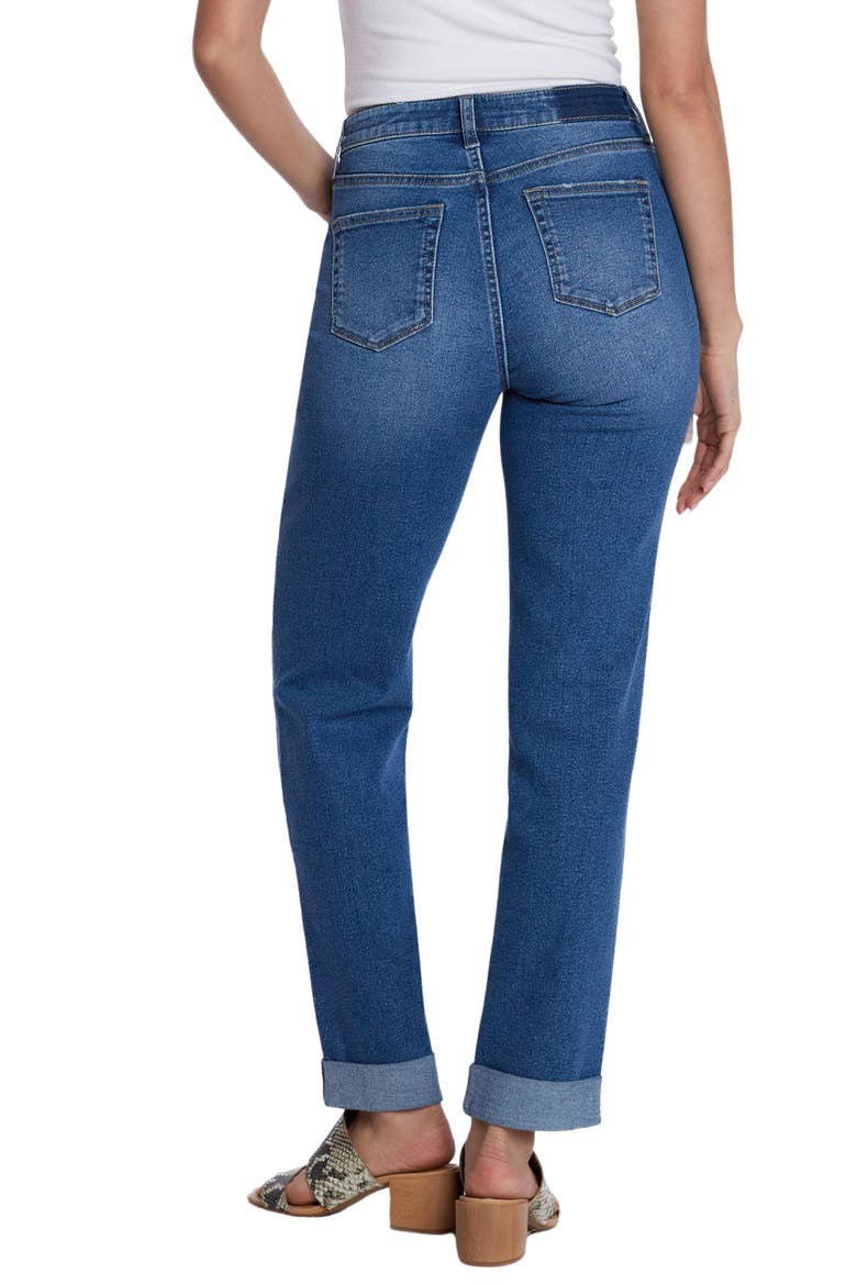 Cuffed Wide Leg Boyfriend Jeans, Alternate, color, PALE BLUE
