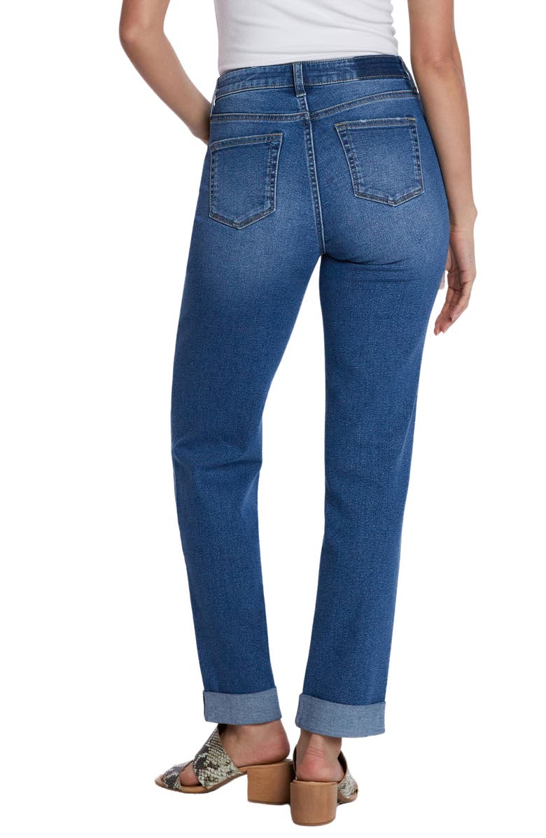 HINT OF BLU Cuffed Wide Leg Boyfriend Jeans, Alternate, color, Pale Blue