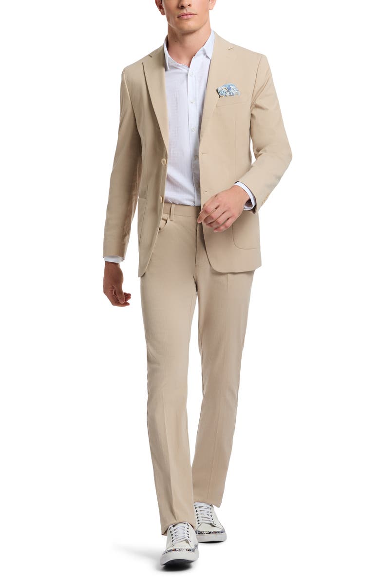 Robert Graham Rayburn Jacquard Straight Leg Pants, Alternate, color, Tan