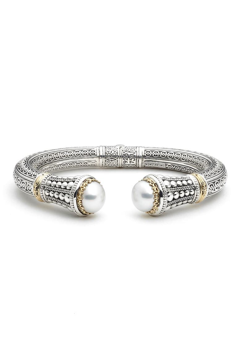 'Pearl Classics' Cuff, Main, color, SILVER/ GOLD/ PEARL