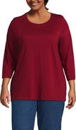 Lands' End 3/4 Sleeve Cotton Supima Tunic