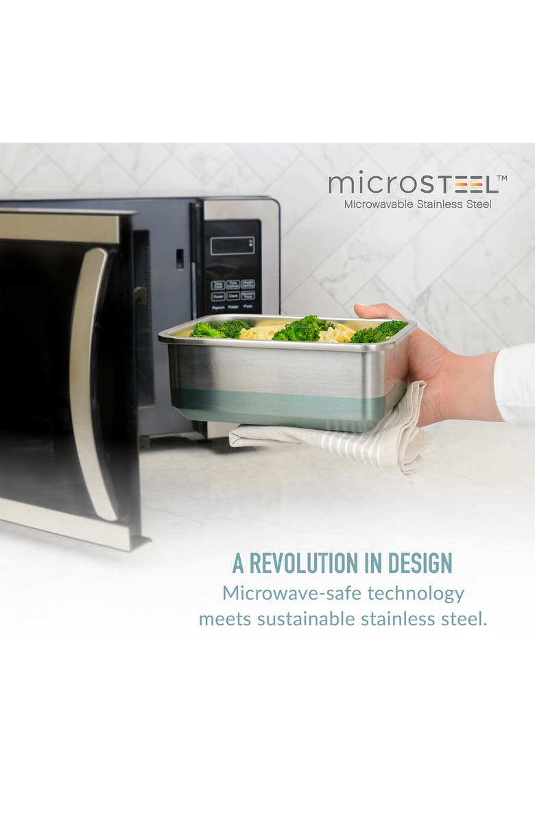 BENTGO MicroSteel Heat & Eat Container - Lunch Size 3 Cups - Aqua, Alternate, color, Aqua