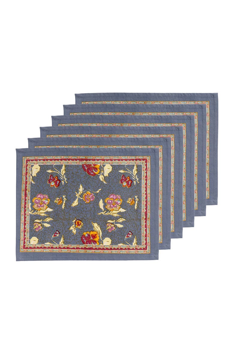 Pansy Mats, Alternate, color, Red/Grey 15" x 18"
