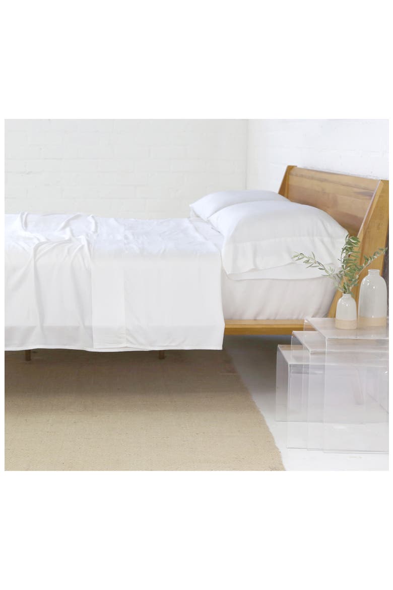 Cotton Sateen Sheet Set, Alternate, color, WHITE