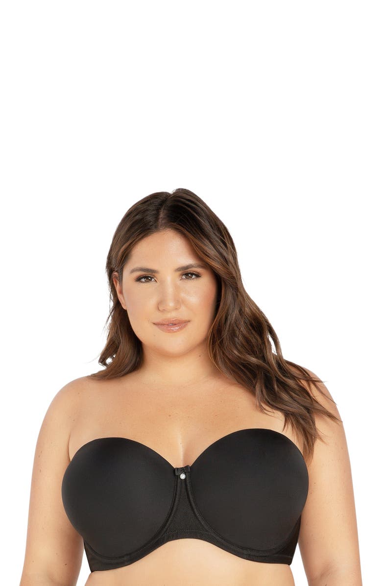 Parfait Elise Strapless Bra, Alternate, color, Black