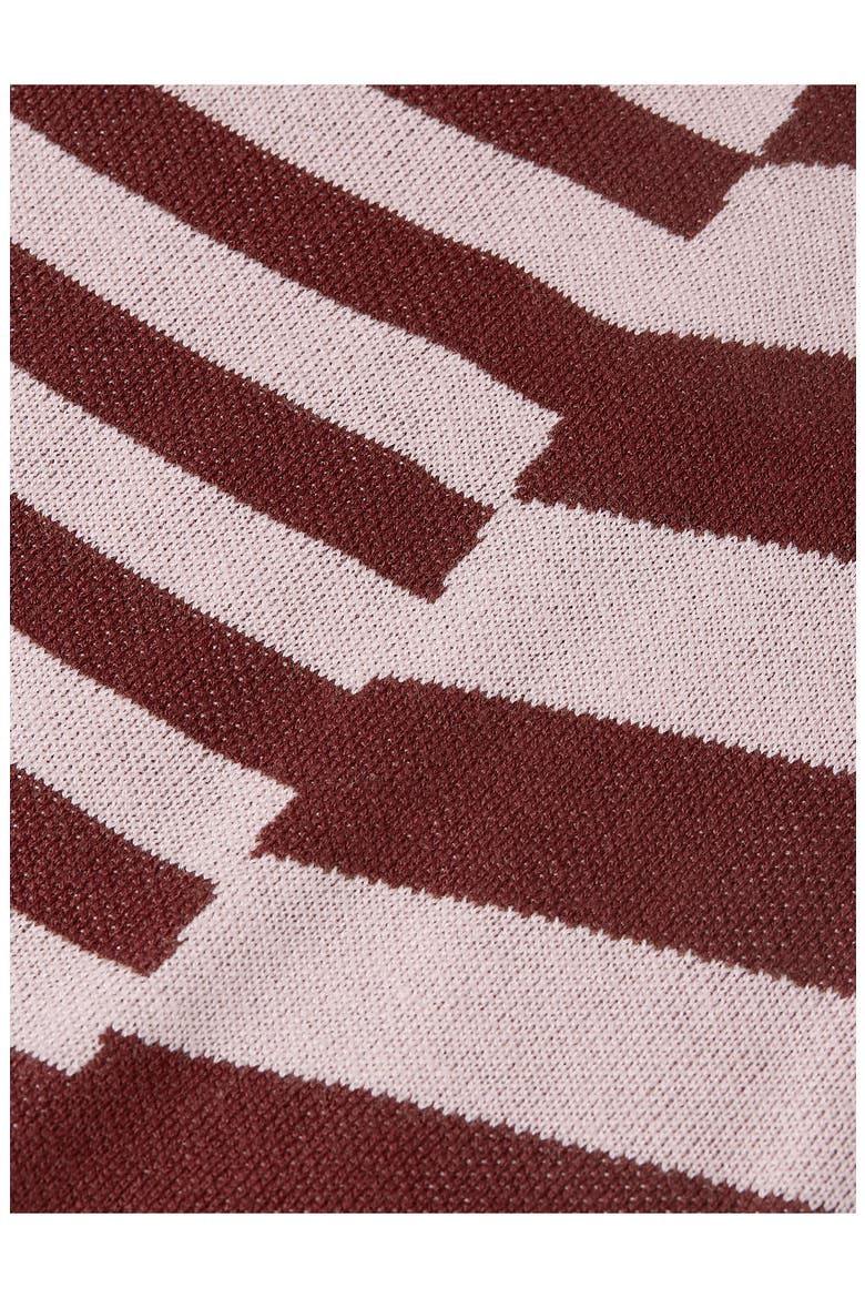 Kids' Striped Long Sleeve Knitted Polo, Alternate, color, ORCHID PINK / NEW MA