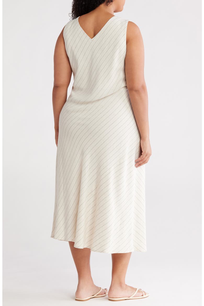 Stripe Midi Dress, Alternate, color, TAUPE