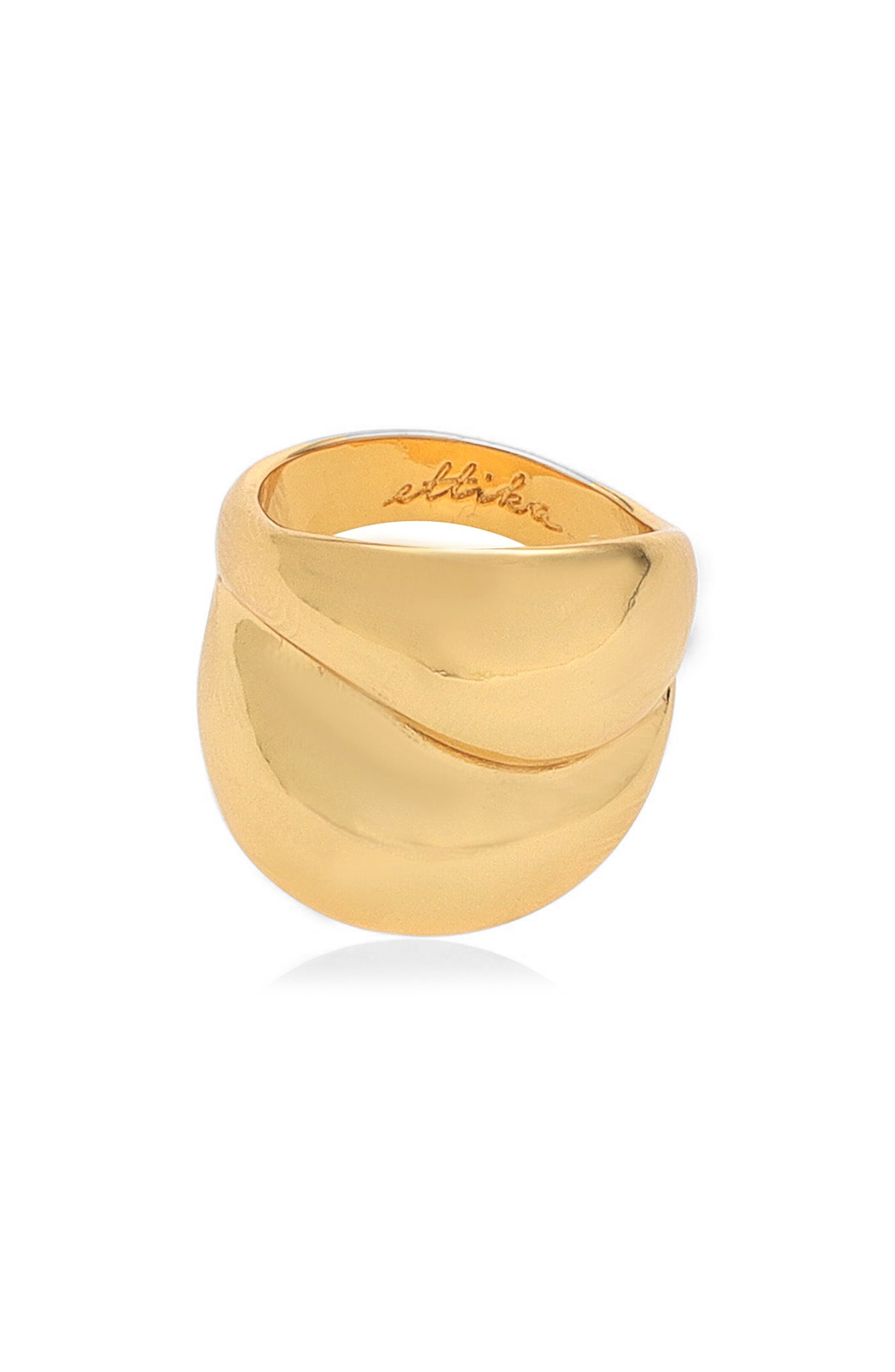 Ettika Molten Wide Band Ring