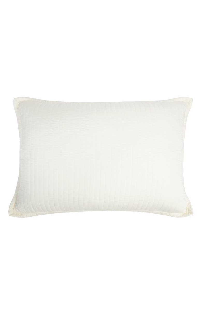 Pom Pom at Home Carlyle Quilted Pillow Sham, Main, color, Ivory