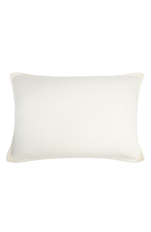Pom Pom At Home Carlyle Quilted Pillow Sham In Ivory