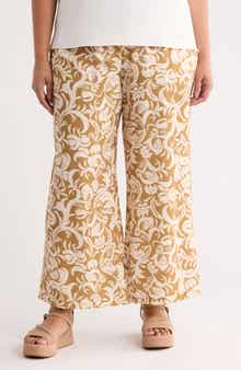 INDUSTRY REPUBLIC CLOTHING Wide Leg Printed Pants