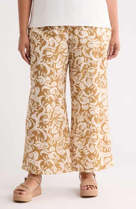 INDUSTRY REPUBLIC CLOTHING Wide Leg Printed Pants