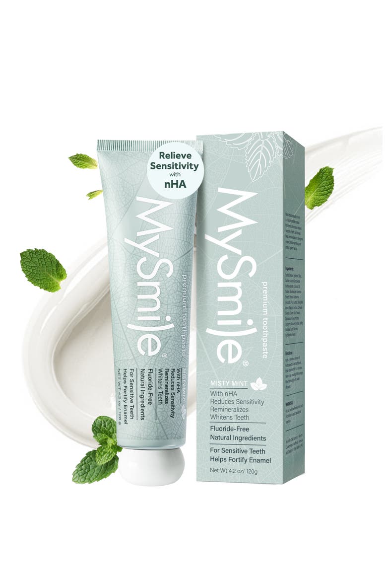 Nano-Hydroxyapatite Toothpaste for Sensitive Teeth 0.42oz Tube, Main, color, Light Green