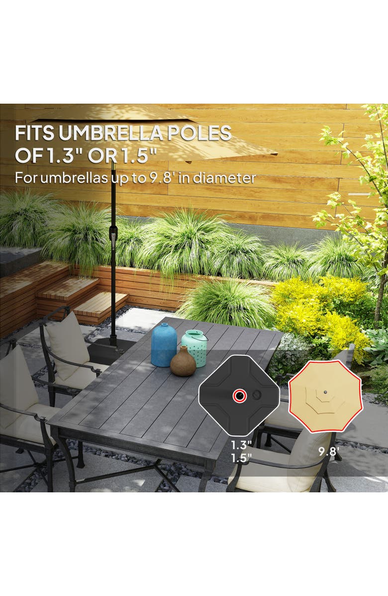 Outsunny Patio Umbrella Base Holder, Alternate, color, Black