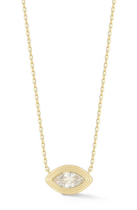 Marquise Cubic Zirconia Pendant Necklace