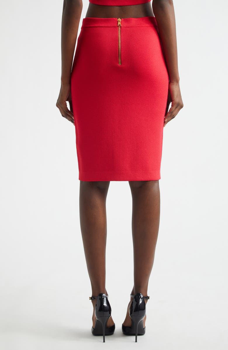 Balmain Button Front Knit Skirt, Alternate, color, 4Pk Live Fuchsia