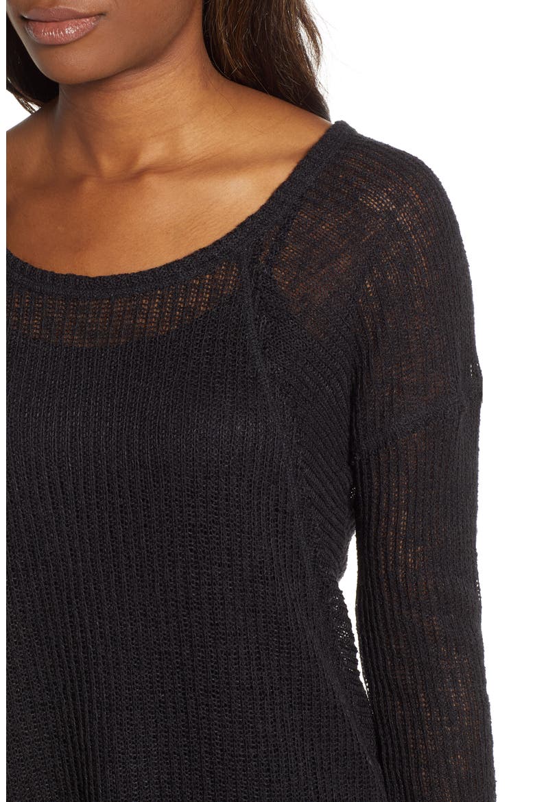 Seamed Open Top, Alternate, color, BLACK