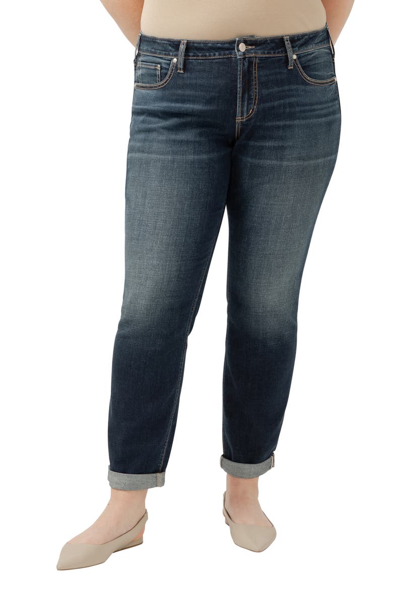 Boyfriend Skinny Jeans, Main, color, INDIGO