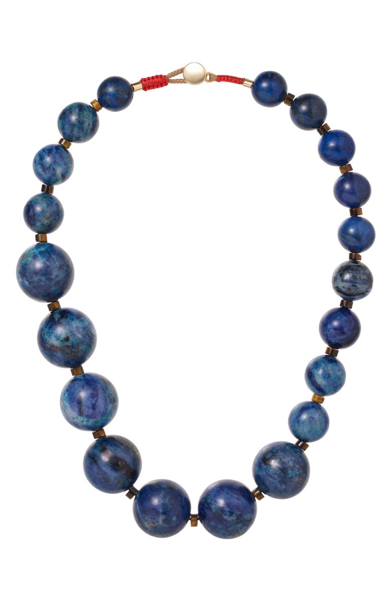 ROXANNE ASSOULIN The Very Big Bead Stone Necklace, Main, color, Lapis