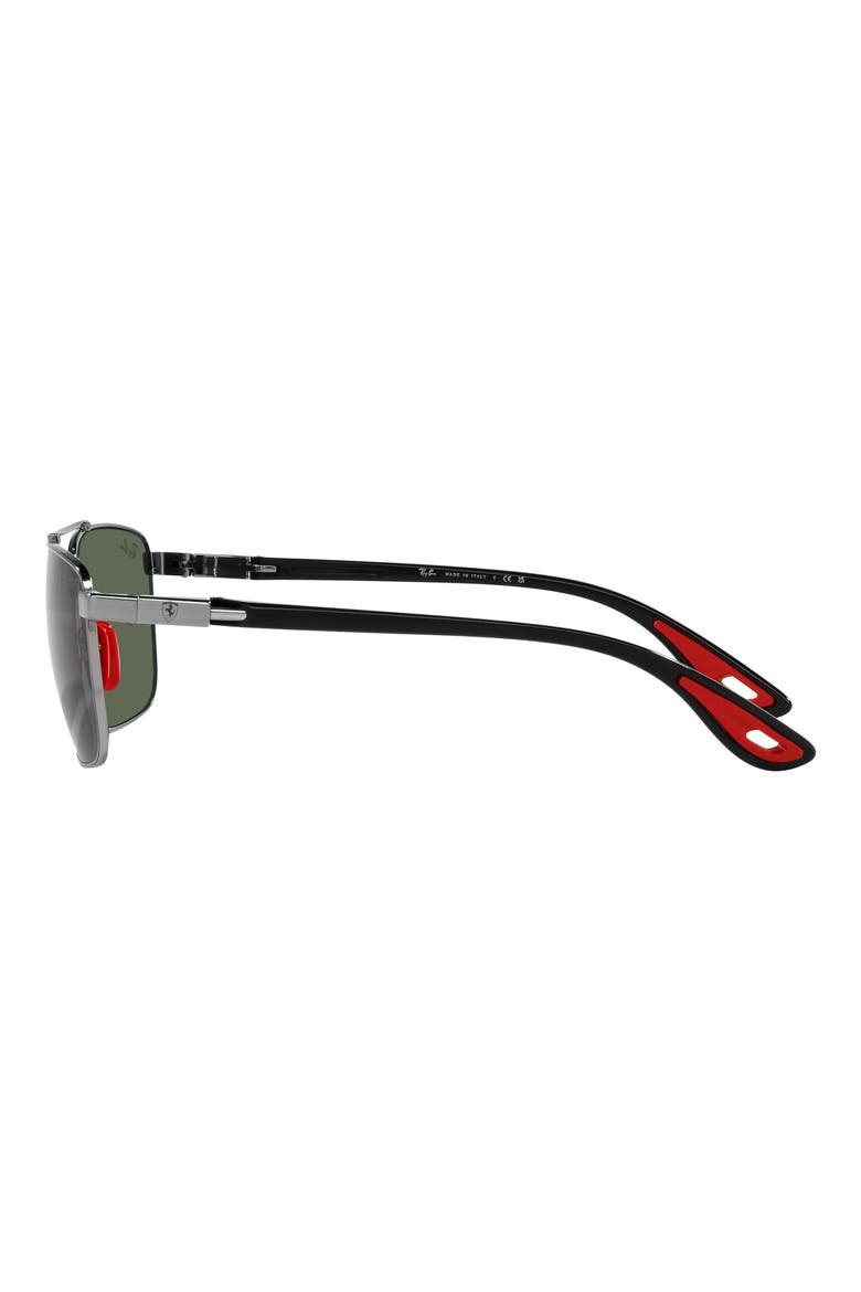 58mm Square Sunglasses, Alternate, color, GUNMETAL