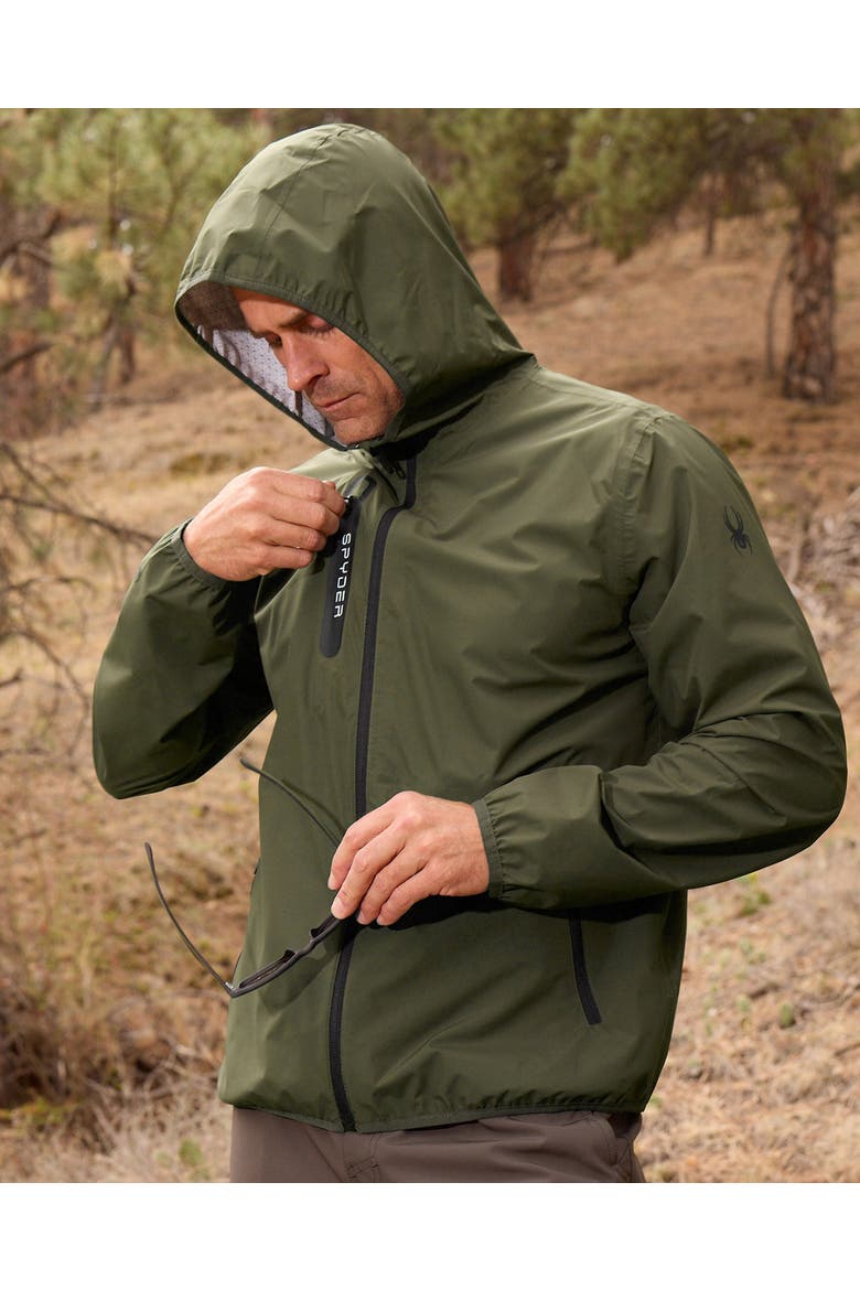 Men Mountain Mist Rain Jacket, Alternate, color, Olive