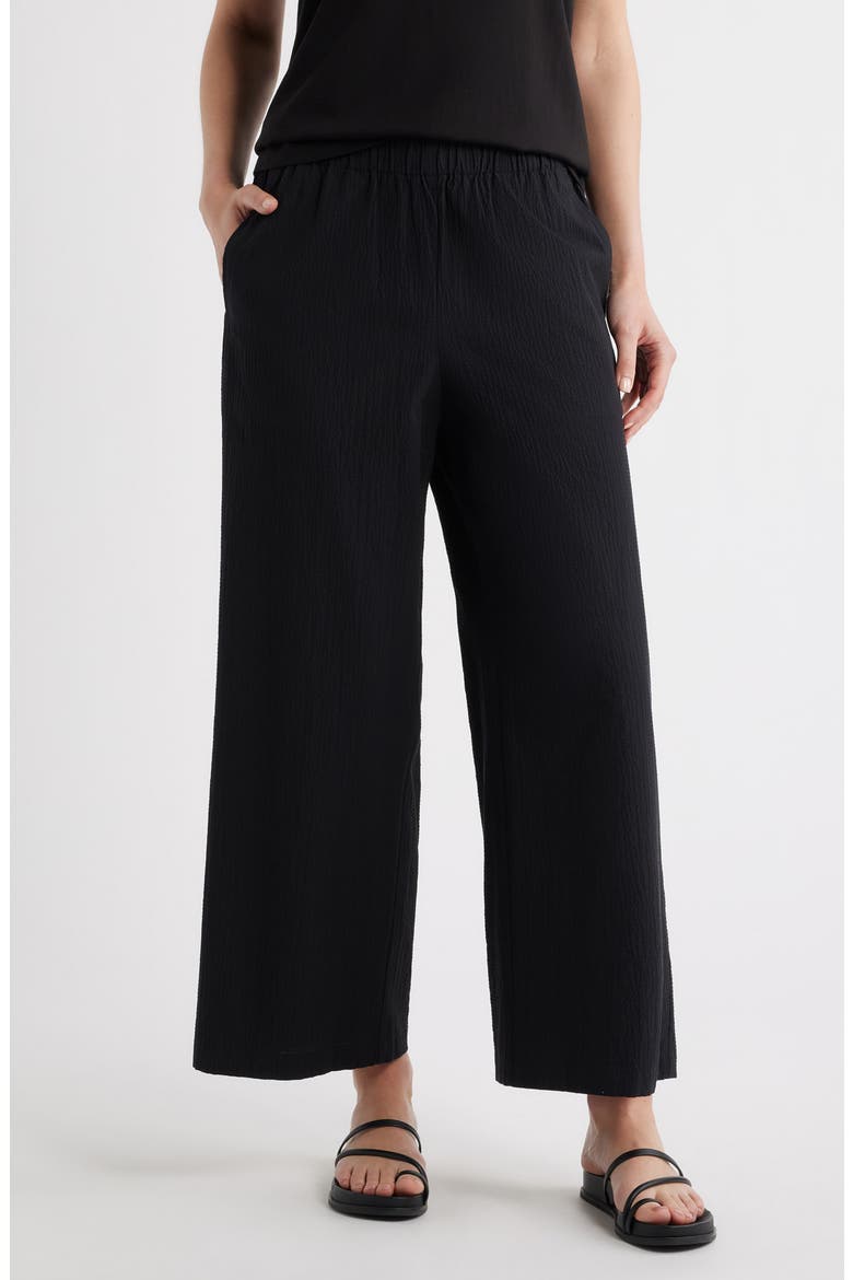 Ankle Wide Leg Pants, Main, color, BLACK