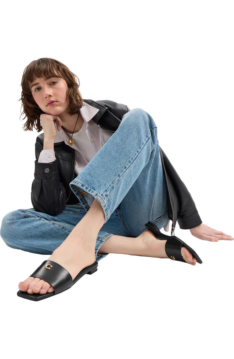 COACH Sculpted C Slide Sandal, Alternate, color,