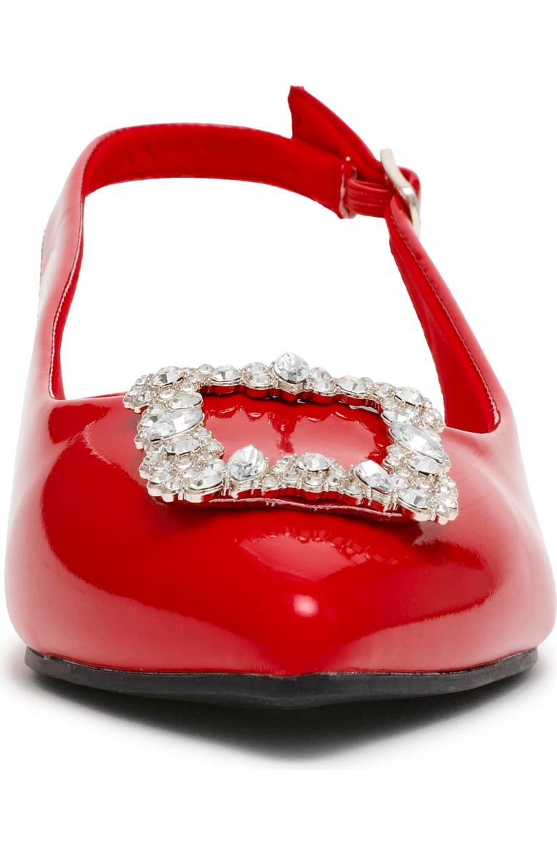 Anne Klein Kith Slingback Flat, Alternate, color, Red Patent
