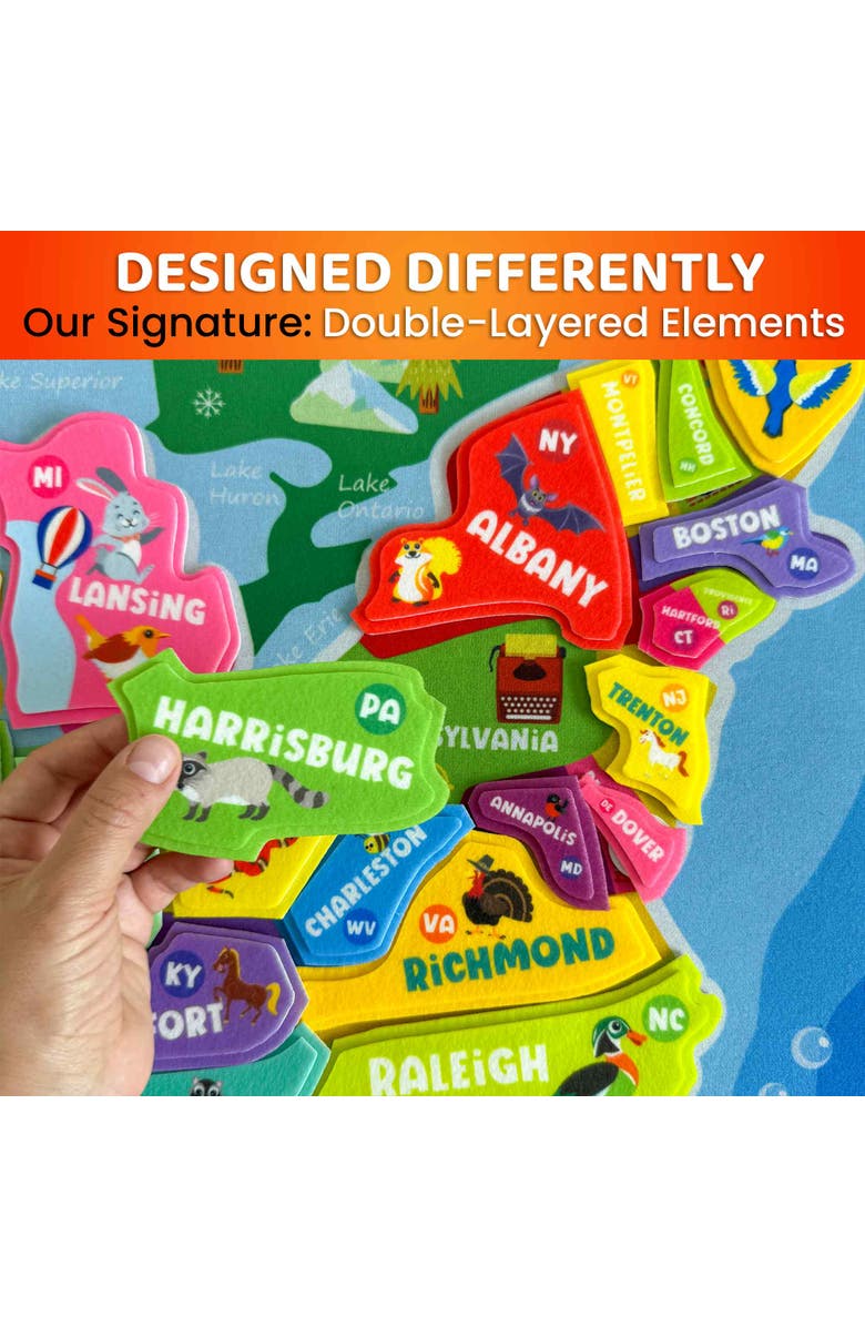 Quokka Kids Felt Board Learning Set, Alternate, color, Usa
