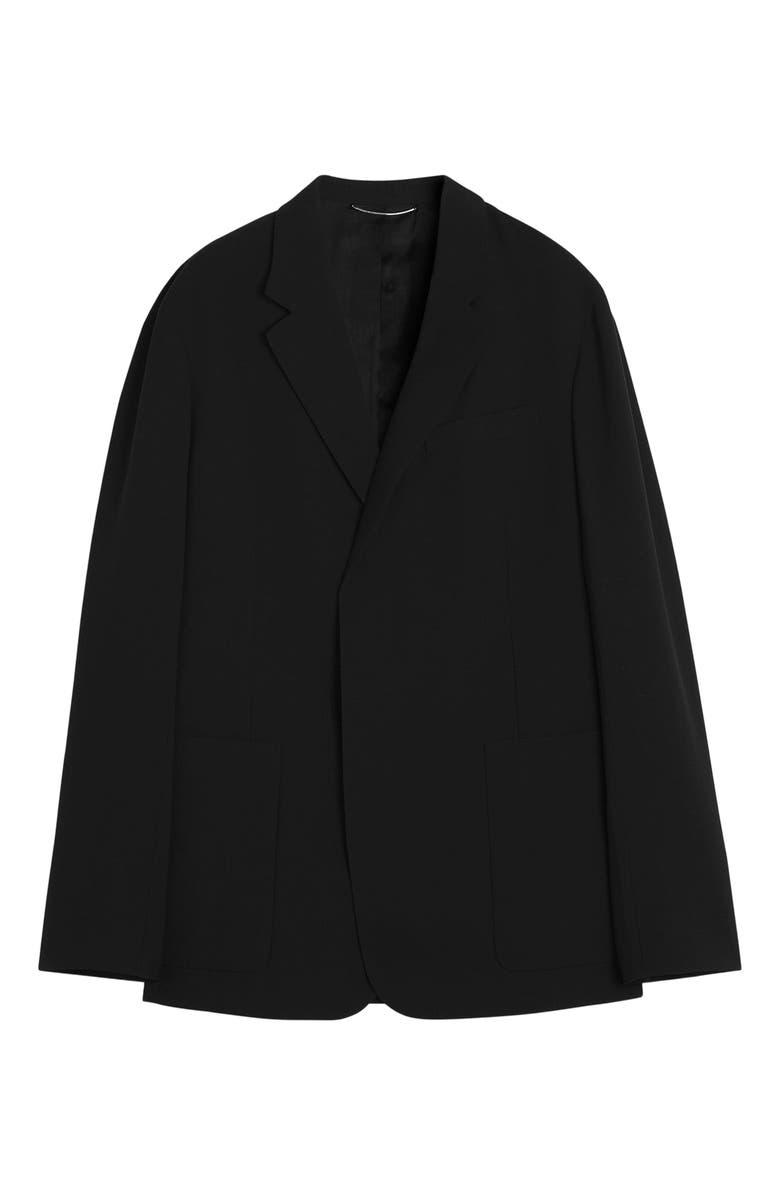Lanvin Loose-Fitting Wool Jacket, Alternate, color, Black