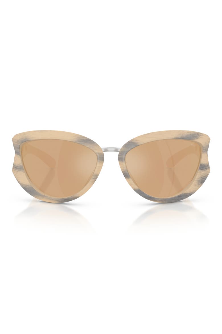 DL3007U Trini-D-Y 61mm Mirrored Cat Eye Sunglasses, Main, color, YELLOW / GREY / ROSE GOLD