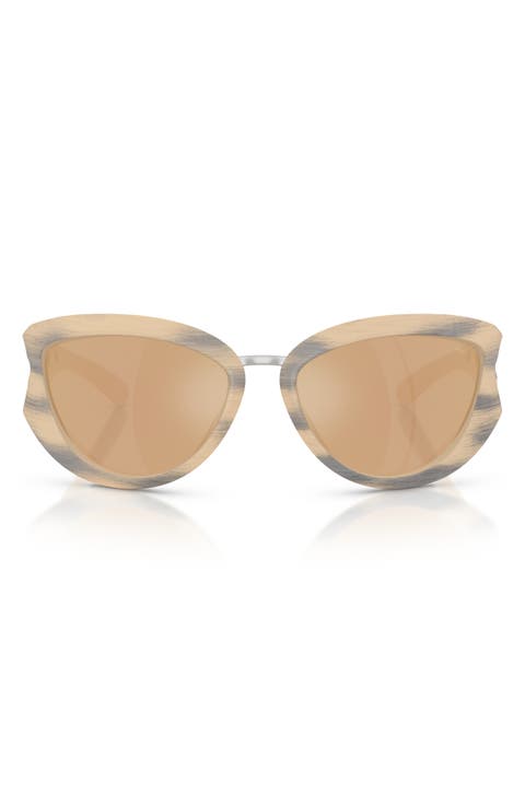 DL3007U Trini-D-Y 61mm Mirrored Cat Eye Sunglasses