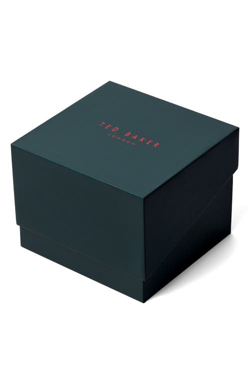 Ted Baker Phylipa Gents Mesh Strap Watch, 43mm In Silver/white/silver