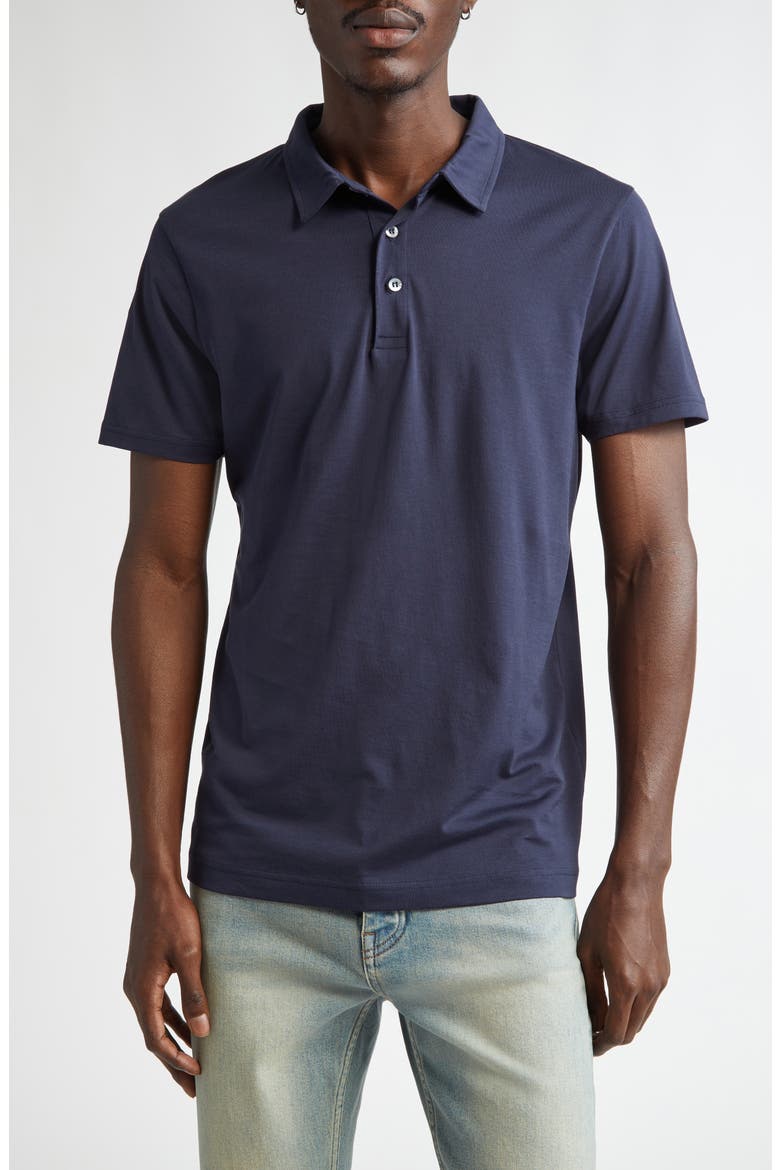 Cotton Jersey Polo, Main, color, NAVY