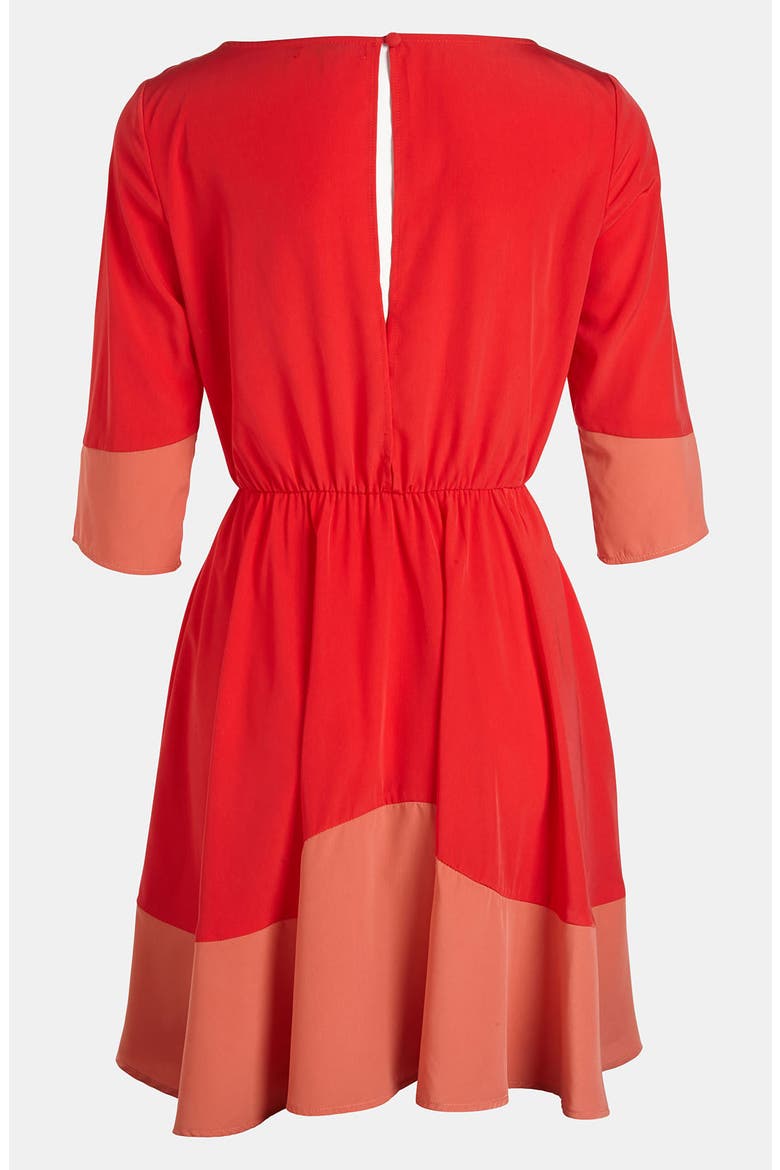 BB Dakota Colorblock Dress, Alternate, color, WATERMELON/ BLUSH
