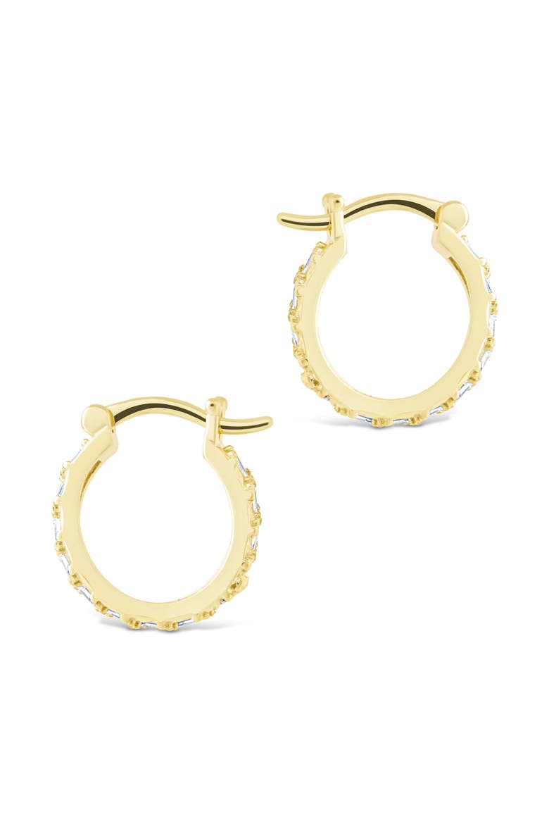 Norabelle Micro Cubic Zirconia Hoop Earrings, Alternate, color, GOLD
