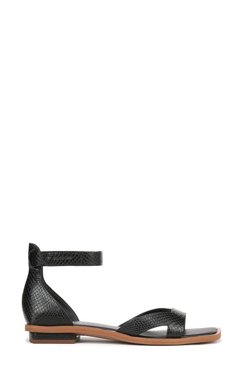 Franco Sarto Elisa Ankle Strap Sandal In Black Snake Print