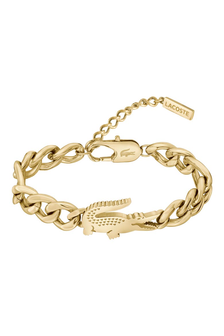 Crocodile Chunky Chain Bracelet, Main, color, GOLD