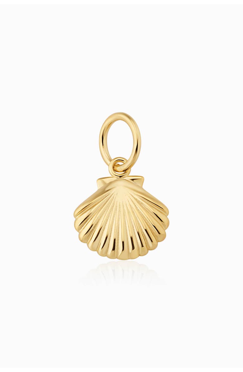 Oradina 14K Yellow Gold Seashell Pendant Charm, Main, color, Yellow Gold