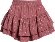 BP. Lace Trim Ruffle Skort