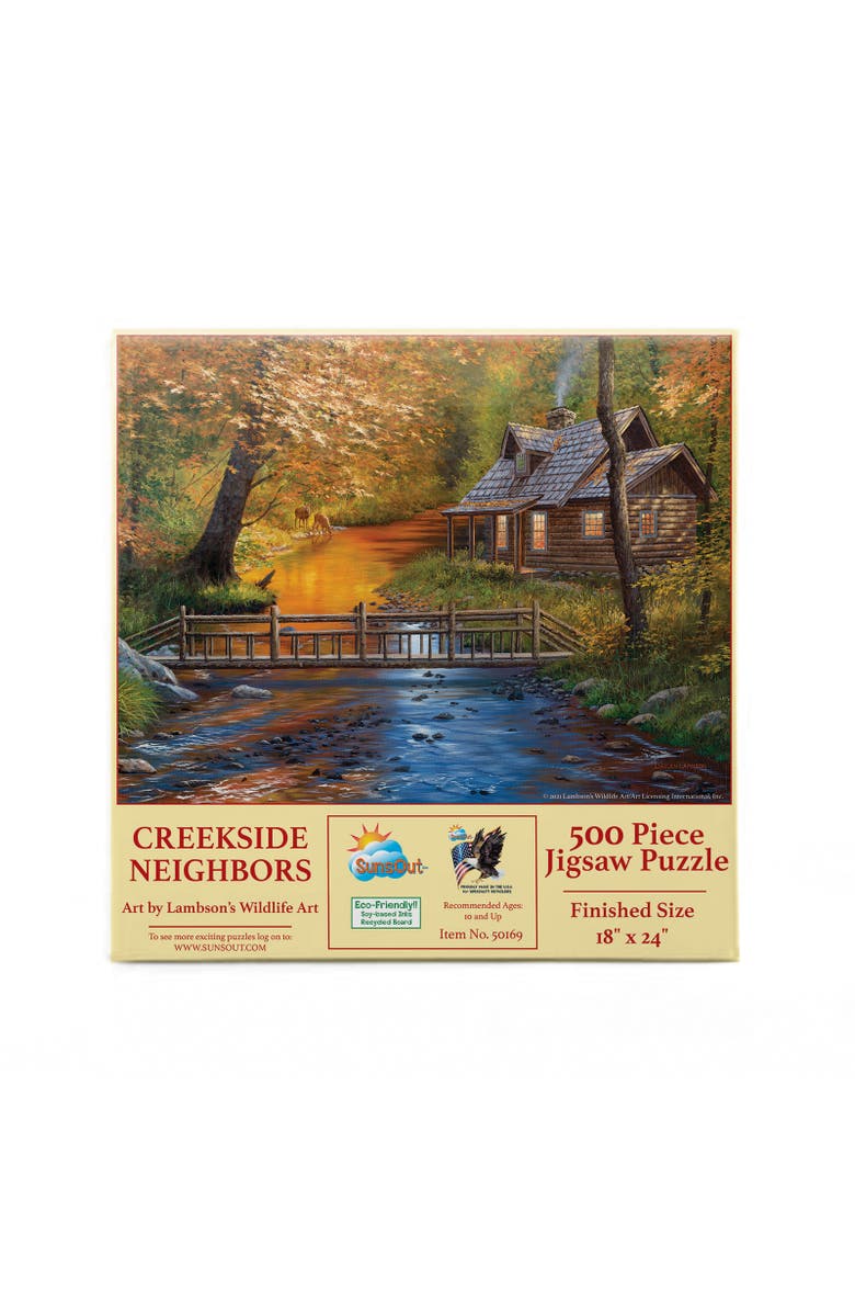 Sunsout Creekside Neighbors 500 piece Jigsaw Puzzle for Adults, Alternate, color, Multicolor
