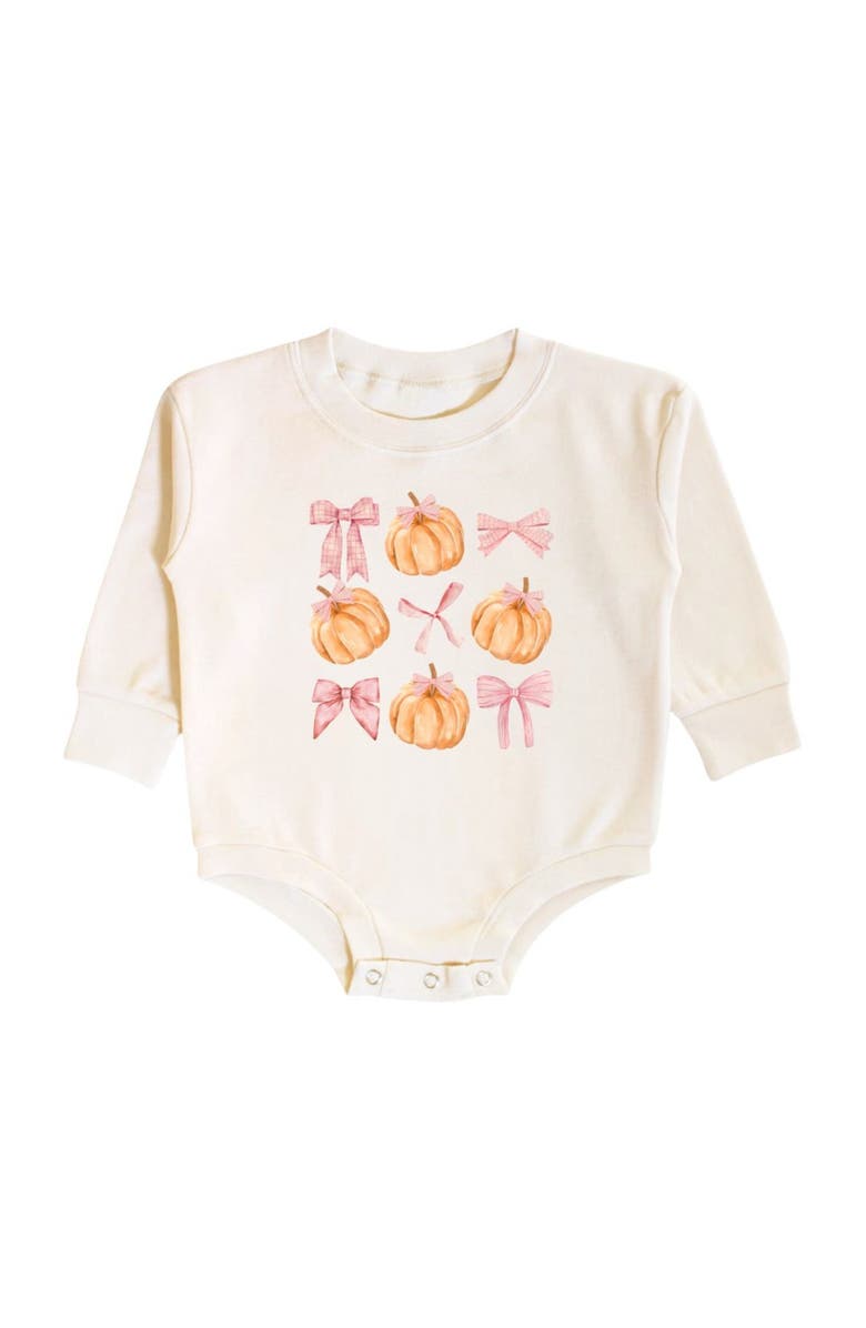 Sweet Wink Pumpkin Long Sleeve Romper, Main, color, 