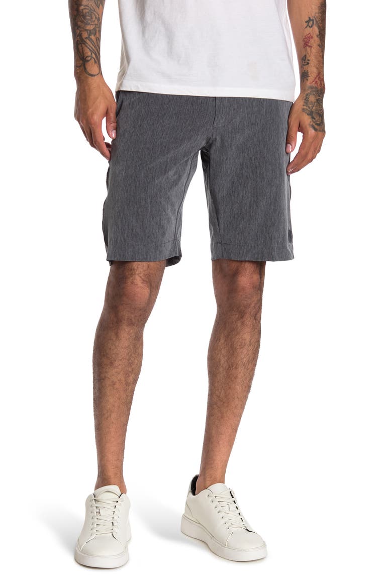 Micro Graph Patterned Golf Shorts, Main, color, GREY