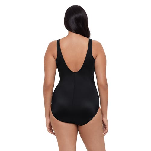 Trimshaper Addison Surplice One-piece Control Swimsuit In Multi
