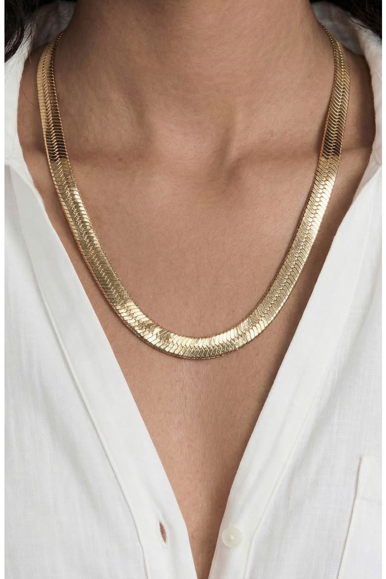 Snake Chain Necklace, Alternate, color, GOLD